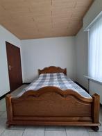 Bedframe met lattenbodem, Huis en Inrichting, Slaapkamer | Bedden, Ophalen, Gebruikt, Bruin, Tweepersoons