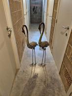 Décoration  deux hérons en métal, Ophalen, Zo goed als nieuw