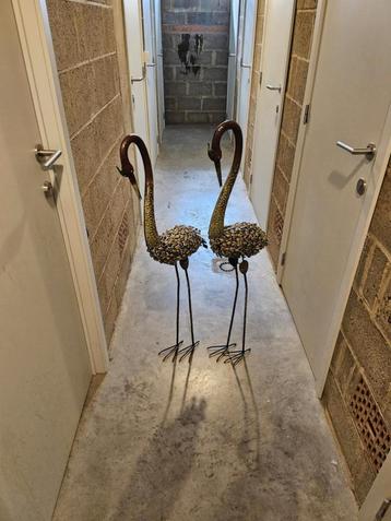 Décoration  deux hérons en métal  beschikbaar voor biedingen