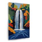 Waterval in Henri Matisse stijl Glasschilderij 100x150cm + O, Huis en Inrichting, Woonaccessoires | Wanddecoraties, Nieuw, Verzenden