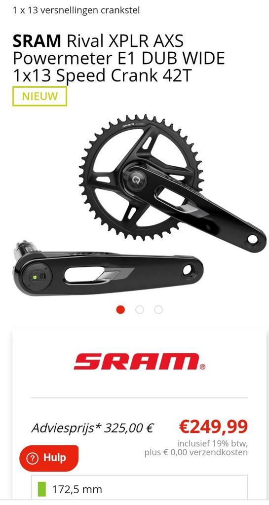 SRAM Rival XPLR AXS Powermeter 1x13 Speed ​​​​, Fietsen en Brommers, Fietsonderdelen, Ophalen of Verzenden