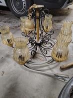 luchter luster kroonluchter glas en ijzer, Enlèvement, Verre