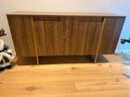 Dressoir luxe walnoot/goud, Huis en Inrichting, Ophalen, 150 tot 200 cm, Zo goed als nieuw, Metaal