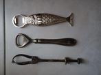 Zilveren suikertang,flesopener. 1 verzilverde opener, Ophalen of Verzenden