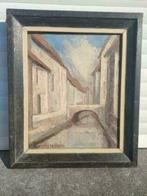 huile sur toile pont signe georges wasterlain, Antiquités & Art, Enlèvement ou Envoi