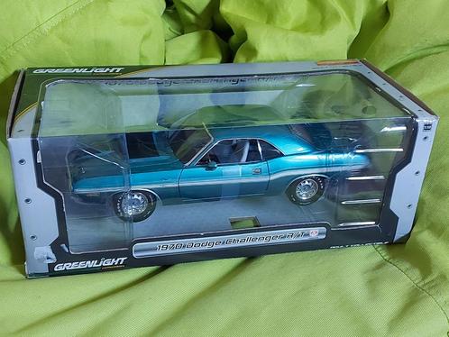 1970 Dodge Challenger R/T Greenlight, Hobby en Vrije tijd, Modelauto's | 1:18, Zo goed als nieuw, Ophalen of Verzenden