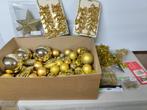 Gouden kerstversiering, bollen, strikken, slinger..., Ophalen, Zo goed als nieuw