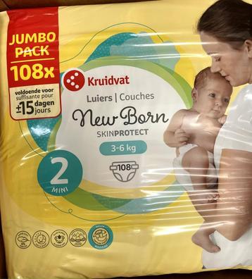 324 luiers maat 2 – NIEUW in ongeopende doos (Kruidvat huism beschikbaar voor biedingen