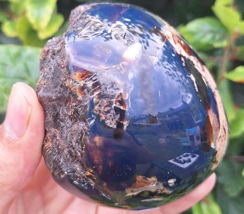 prachtig	sumatra barnsteen amber	196	gram blauw!, Verzamelen, Mineralen en Fossielen, Fossiel, Ophalen of Verzenden