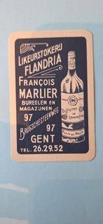 Speelkaart Gent  – Likeurstokerij Flandria, blauw_42, Ophalen of Verzenden, Gebruikt, Speelkaart(en)