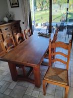 Salle a manger chêne massif, Enlèvement, Comme neuf, 6 à 8 chaises