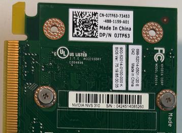 CARTE VIDÉO Dell CN-0JTF63, Informatique & Logiciels, Enlèvement ou Envoi, Nvidia, PCI, DisplayPort