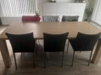 Eettafel met 6 stoelen, Huis en Inrichting, Tafels | Eettafels, Ophalen, Gebruikt, 100 tot 150 cm, 200 cm of meer