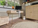 Bureau set in vlechtwerk van rotan, Ophalen, Zo goed als nieuw, Bureau