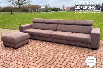 GRATIS LEVERING HEEL BE Grote Stoffen 4zits Bankstel +Hocker beschikbaar voor biedingen