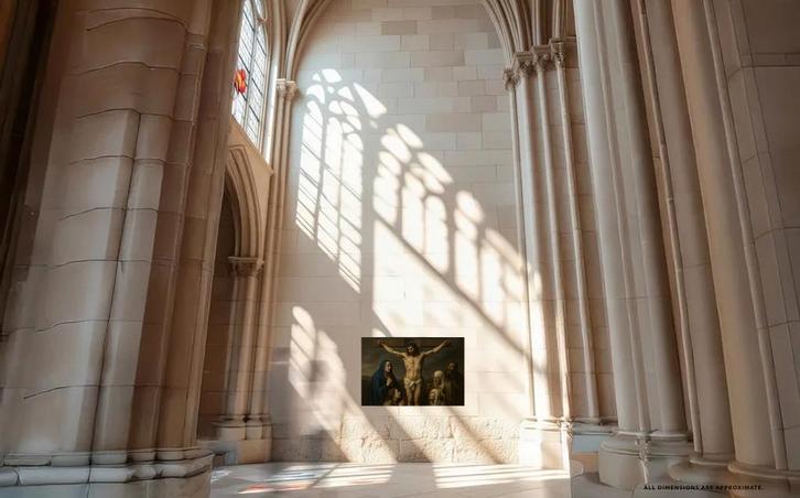 I.N.R.I. La Crucifixion peinture, Antiquités & Art, Antiquités | Objets religieux, Enlèvement ou Envoi