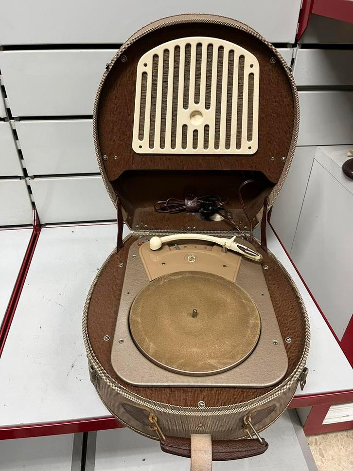 Philips AG2113 Vintage elektrofoon - jaren 50 - Koffer, Audio, Tv en Foto, Platenspelers, Platenspeler, Philips, Ophalen