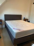 Lit BEKA avec matelas EPEDA à ressorts ensachés 10 X 200 cm, Maison & Meubles, Gris, Comme neuf, Enlèvement, 200 cm