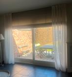 2 gordijnen/sierpanden gebroken wit, Huis en Inrichting, Stoffering | Gordijnen en Lamellen, Ophalen of Verzenden, Zo goed als nieuw