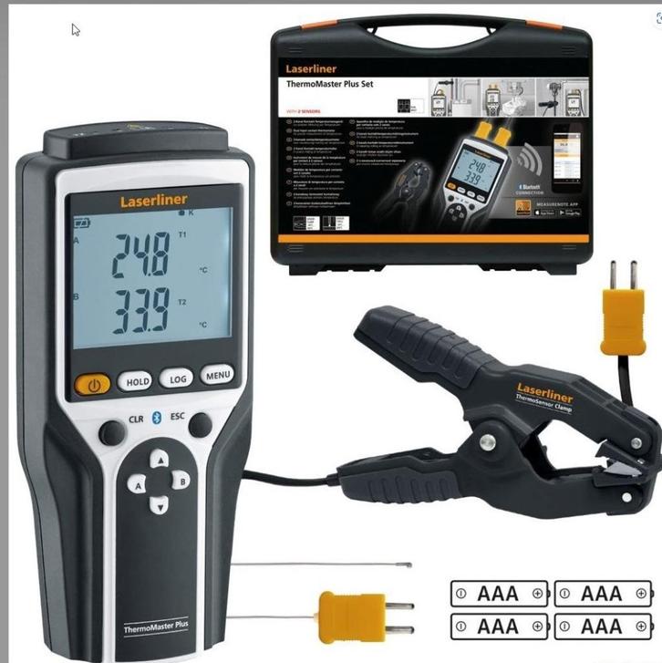 Laserliner ThermoMaster Plus set Contacttemperatuurmeter, Doe-het-zelf en Bouw, Meetapparatuur, Nieuw, Ophalen of Verzenden