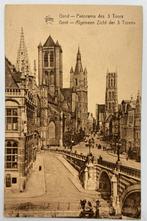 Oude postkaart 1930 Gent Algemeen zicht der 3 torens, Ophalen of Verzenden, 1920 tot 1940, Ongelopen, Oost-Vlaanderen