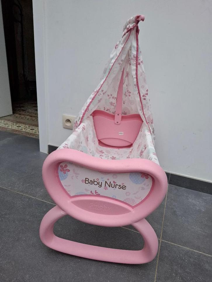 Berceau pour poupée Smoby, Kinderen en Baby's, Speelgoed | Poppen, Gebruikt, Overige typen, Ophalen of Verzenden