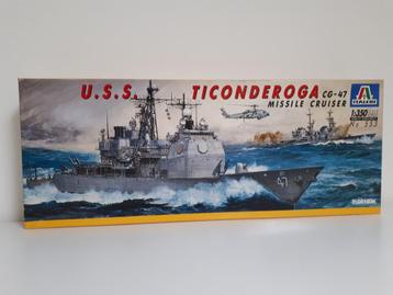 U.S.S. Ticonderoga CG-47 Schip Merk: ITALERI nr. 553 Schaal: