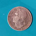België 1 frank zilver Leopold I gelauwerd 1834, Zilver, Ophalen of Verzenden, Losse munt, Zilver
