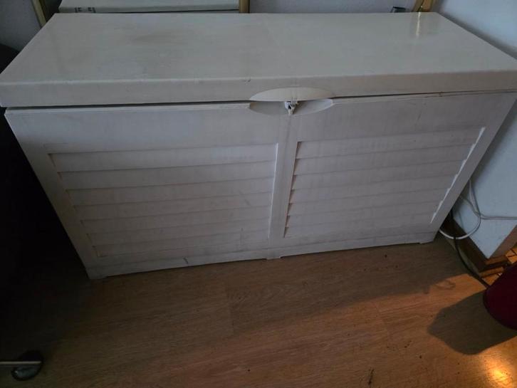 Witte opbergdoos, Huis en Inrichting, Woonaccessoires | Kisten, Gebruikt, Ophalen
