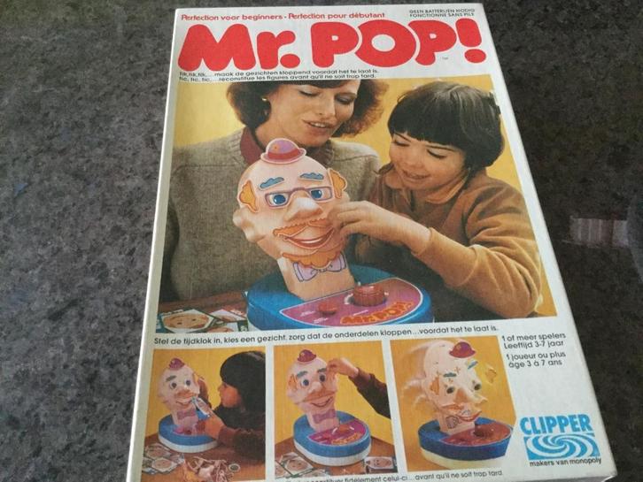 Mister POP avec horloge (éditeur : Clipper), Enfants & Bébés, Jouets | Autre, Comme neuf, Garçon ou Fille, Enlèvement ou Envoi