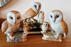 Set antieke uilen beelden in porselein kerkuil Foreign, Antiek en Kunst, Ophalen of Verzenden