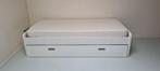 logeerbed: stevig wit uitschuifbed, Ophalen, 90 cm, Wit, Tweepersoons