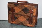 Vintage leren en geweven aktetas, Antiek en Kunst, Ophalen of Verzenden