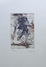 JIRI BRAZDA / FIGUUR / KLEURETS / 29x20cm / SIG / 1989, Ophalen of Verzenden