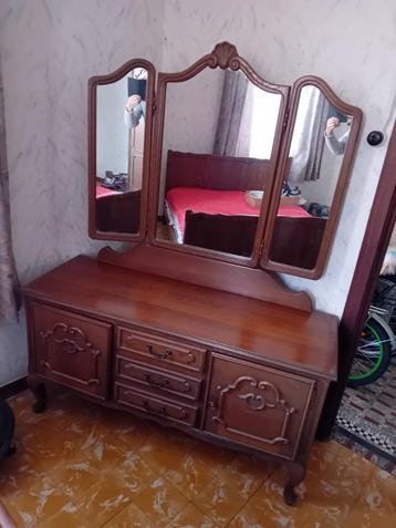 Kaptafel met spiegel - make up, Ophalen, Gebruikt