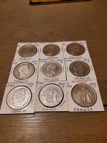 Veel Franse munten beschikbaar voor biedingen