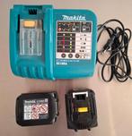 Makita chargeur + 2 batteries 14.4v, Bricolage & Construction, Enlèvement, Utilisé