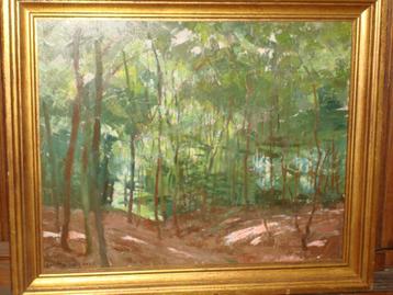 1939 Léon HOUYOUX BXL vue de forêt sous-bois hsb