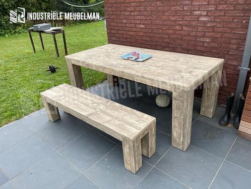 Robuuste Steigerhout Tuinset Tuin Tafels Tuinmeubelen ACTIE!, Tuin en Terras, Tuintafels, Nieuw, Hout, Verzenden