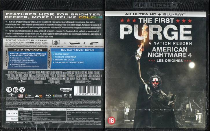 american nightmare 4 (4K ultra hd + blu-ray) nieuw, Cd's en Dvd's, Blu-ray, Nieuw in verpakking, Horror, Ophalen of Verzenden