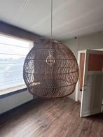 2 rieten lampenkappen, Huis en Inrichting, Lampen | Lampenkappen, Ophalen, Bruin, Rond, Zo goed als nieuw