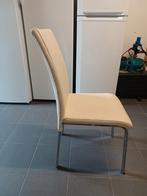 3 prima echt lederen stoelen, Ophalen of Verzenden, Zo goed als nieuw, Wit