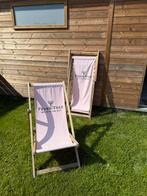 Strandstoelen, Tuin en Terras, Ophalen, Gebruikt, Hout, Verstelbaar
