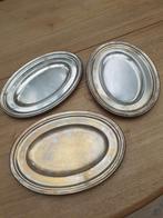 Drie zware, ovale schalen, Antiek en Kunst, Ophalen, Zilver