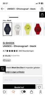 G-SHOCK UNISEX, Handtassen en Accessoires, Horloges | Heren, Ophalen, Polshorloge, Nieuw, Kunststof