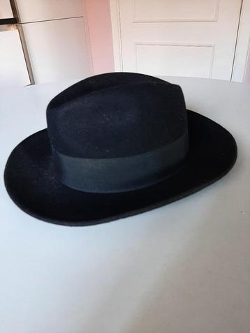 Chapeau noir. T: 58    Artigianato Toscano   NEUF beschikbaar voor biedingen