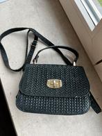 Gevlochten handtasje zwart, Handtassen en Accessoires, Tassen | Damestassen, Ophalen, Gebruikt, Zwart