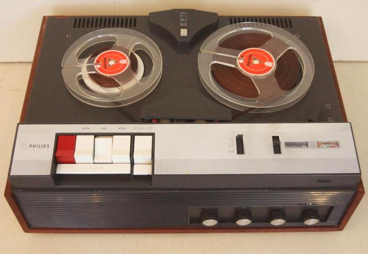 Philips EL 3558 Bandrecorder / 1966-1967 / Made In Germany, Audio, Tv en Foto, Bandrecorder, Bandrecorder, Met stofkap, Met banden