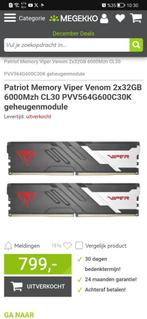 64 GB 2x32 GB Viper venom 6000mhz CL30 DDR5, Computers en Software, RAM geheugen, Ophalen, DDR5
