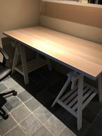 IKEA BUREAU MET STATIEF, Huis en Inrichting, Ophalen, In hoogte verstelbaar, Gebruikt, Bureau